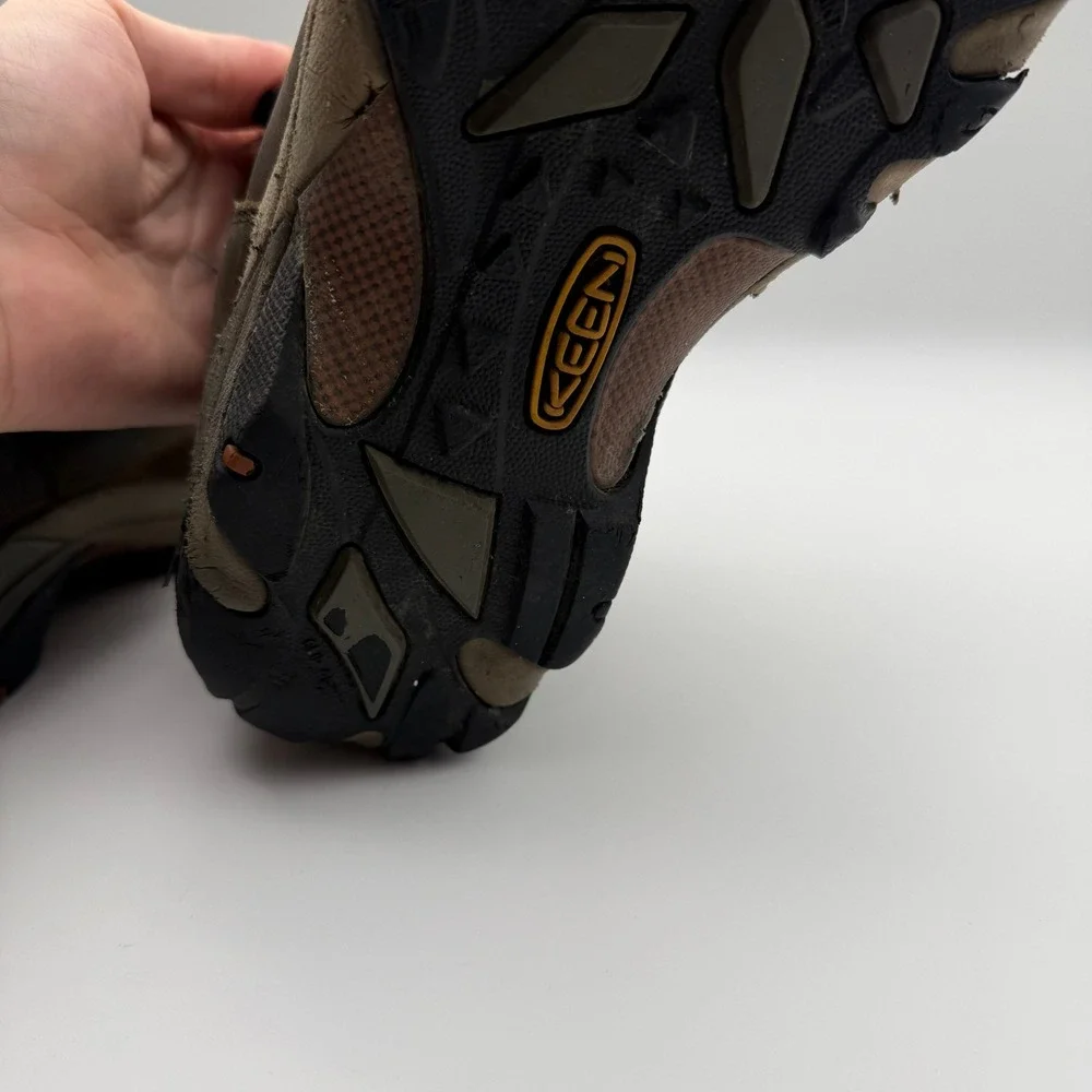 KEEN Hiking Boots Mens 10 Brown Waterproof Leather Trail Shoes ASTM F2892-11